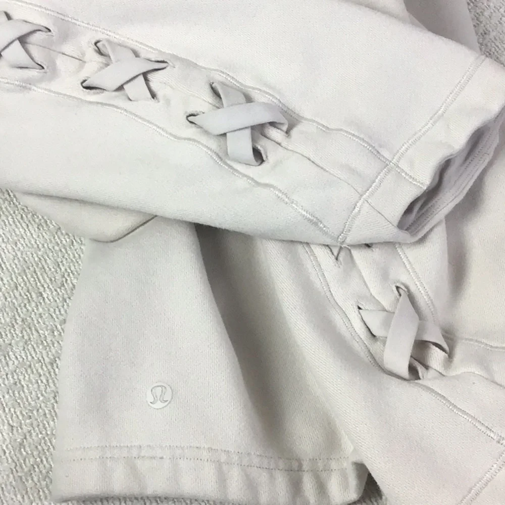 Lululemon Braided Sleeve Pullover White Opal size Large - Picture 8 of 8